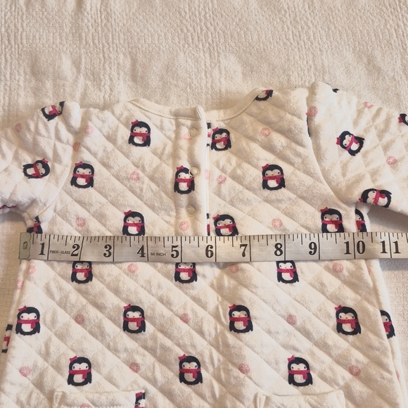 Gymboree girls 3-6 months quilted girls penguin designed romper - Picture 5 of 6